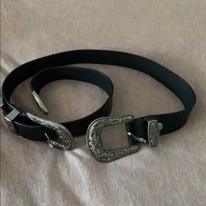 Double buckle adjustable belt